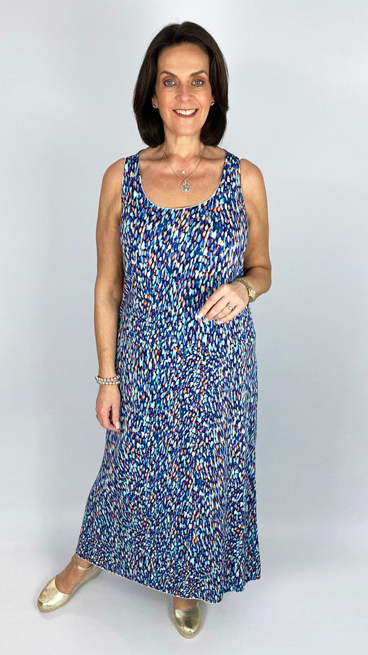 Crease free print maxi dress | 2 Colours | last 1