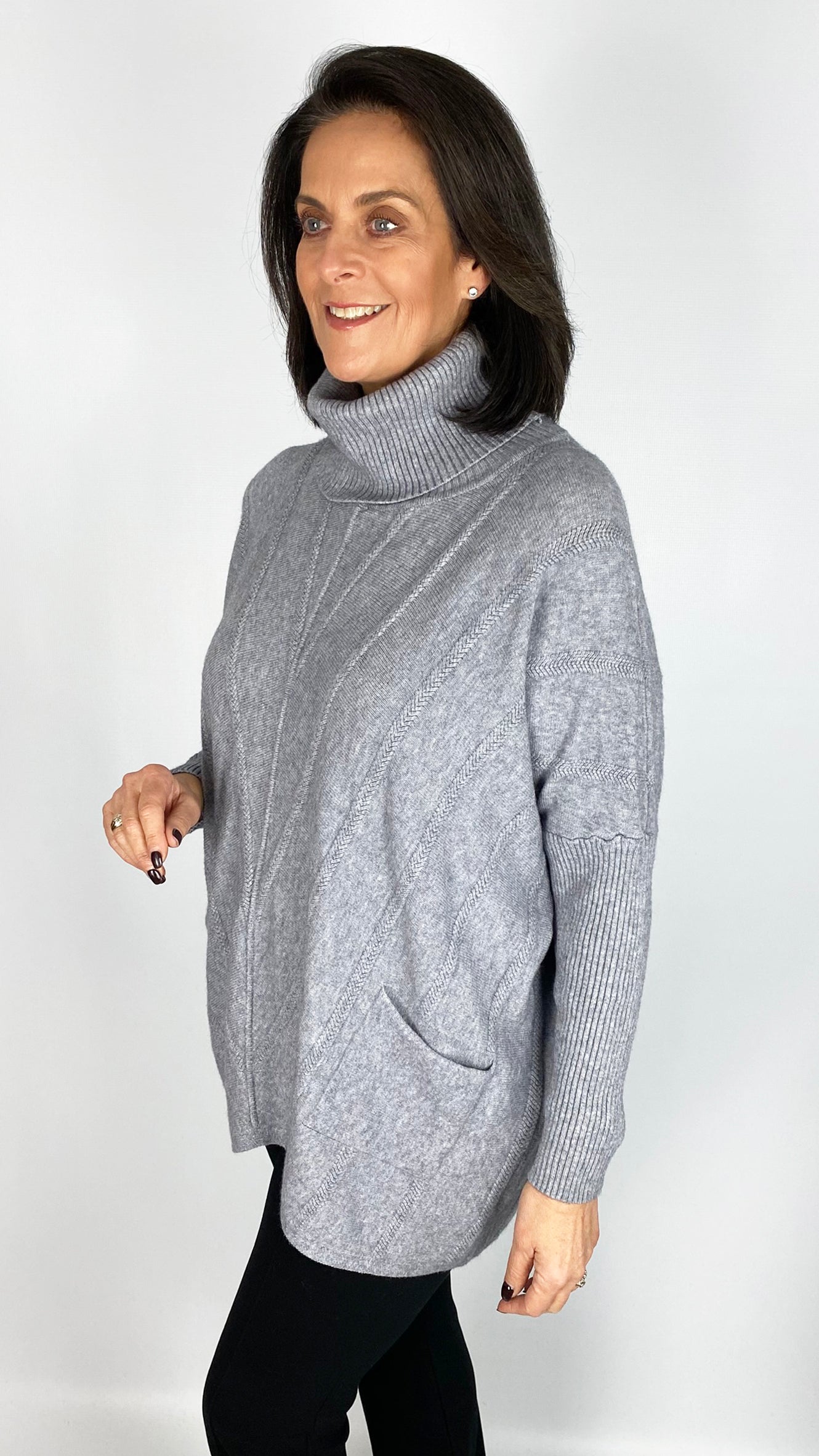 Braided knit rollneck pocket jumper | 5 Colours | back in! + new colours!