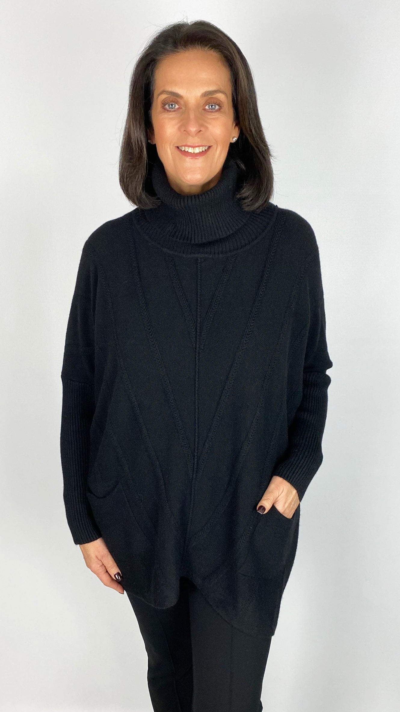 Braided knit rollneck pocket jumper | 5 Colours | back in! + new colours!