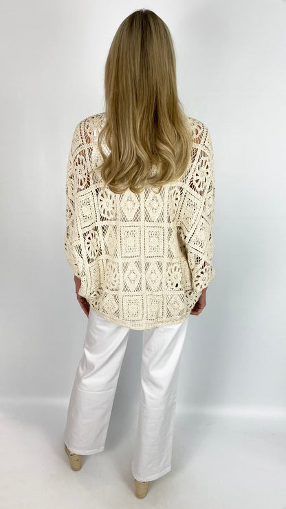 Crochet pattern loose cardigan | 2 Colours | last 1