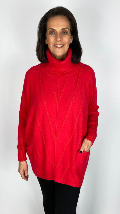 Braided knit rollneck pocket jumper | 5 Colours | back in! + new colours!