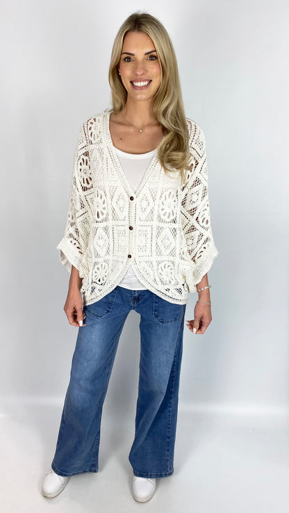 Crochet pattern loose cardigan | 2 Colours | last 1