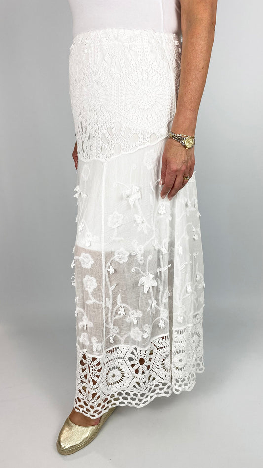 Crochet 3D butterfly & flower skirt | 3 Colours