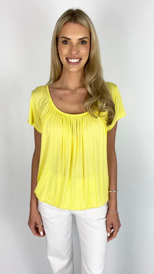 Gathered short-sleeve top | 9 Colours | back in!