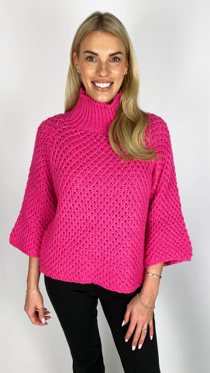 Waffle knit turtle neck jumper | 4 Colours