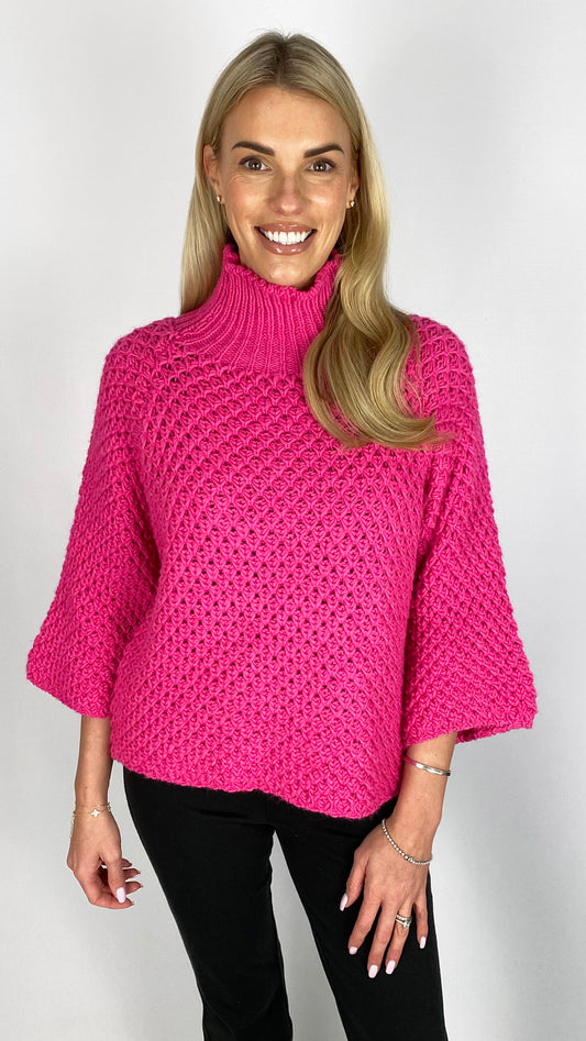 Waffle knit turtle neck jumper | 4 Colours | last 1s