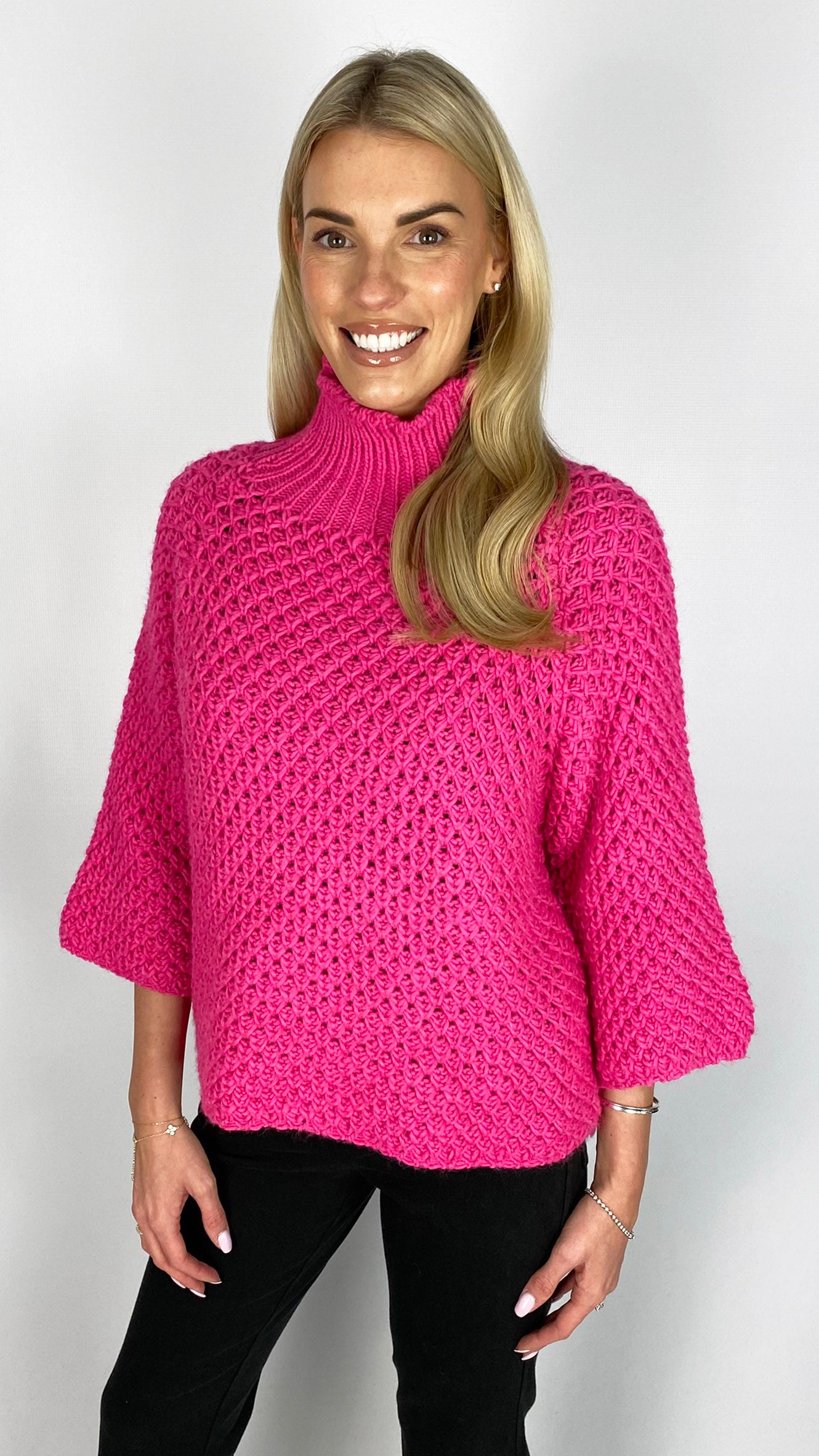 Waffle knit turtle neck jumper | 4 Colours