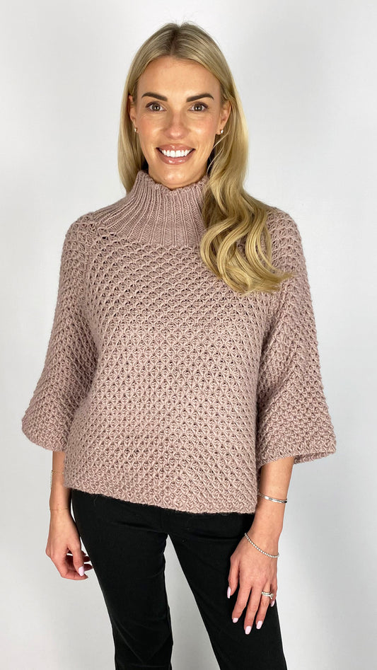 Waffle knit turtle neck jumper | 4 Colours