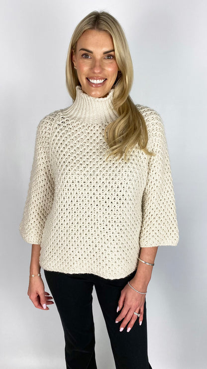 Waffle knit turtle neck jumper | 4 Colours
