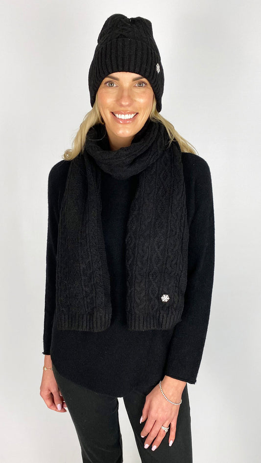 Cable knit hat & scarf set | 2 Colours