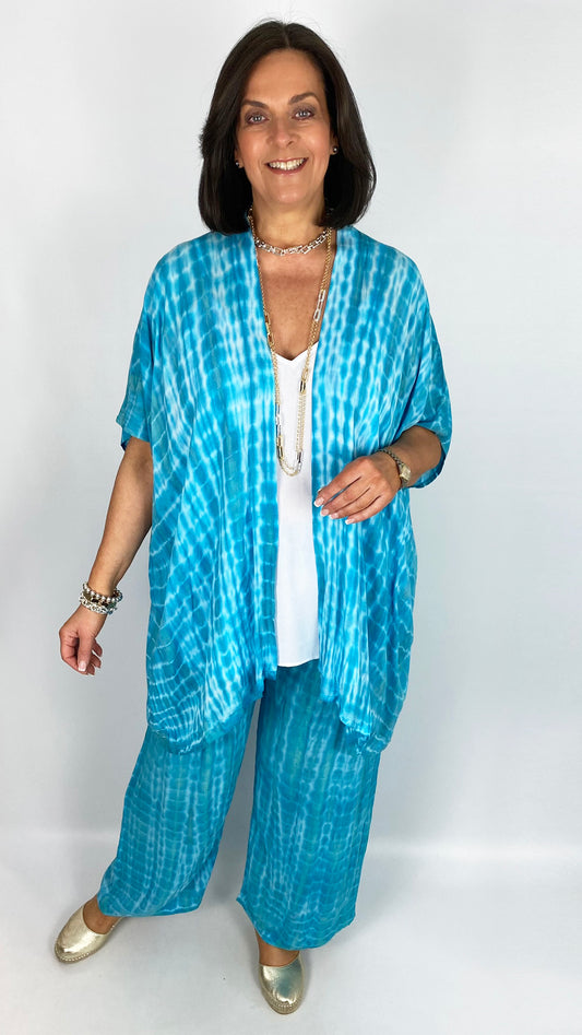 Wide-leg natural tie dye trouser | 3 Colours
