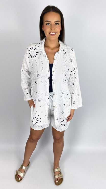 Cheesecloth bandana print shorts | 3 Colours