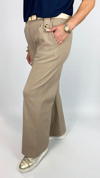 Stretch cotton straight-leg pull-on pant | 5 Colours