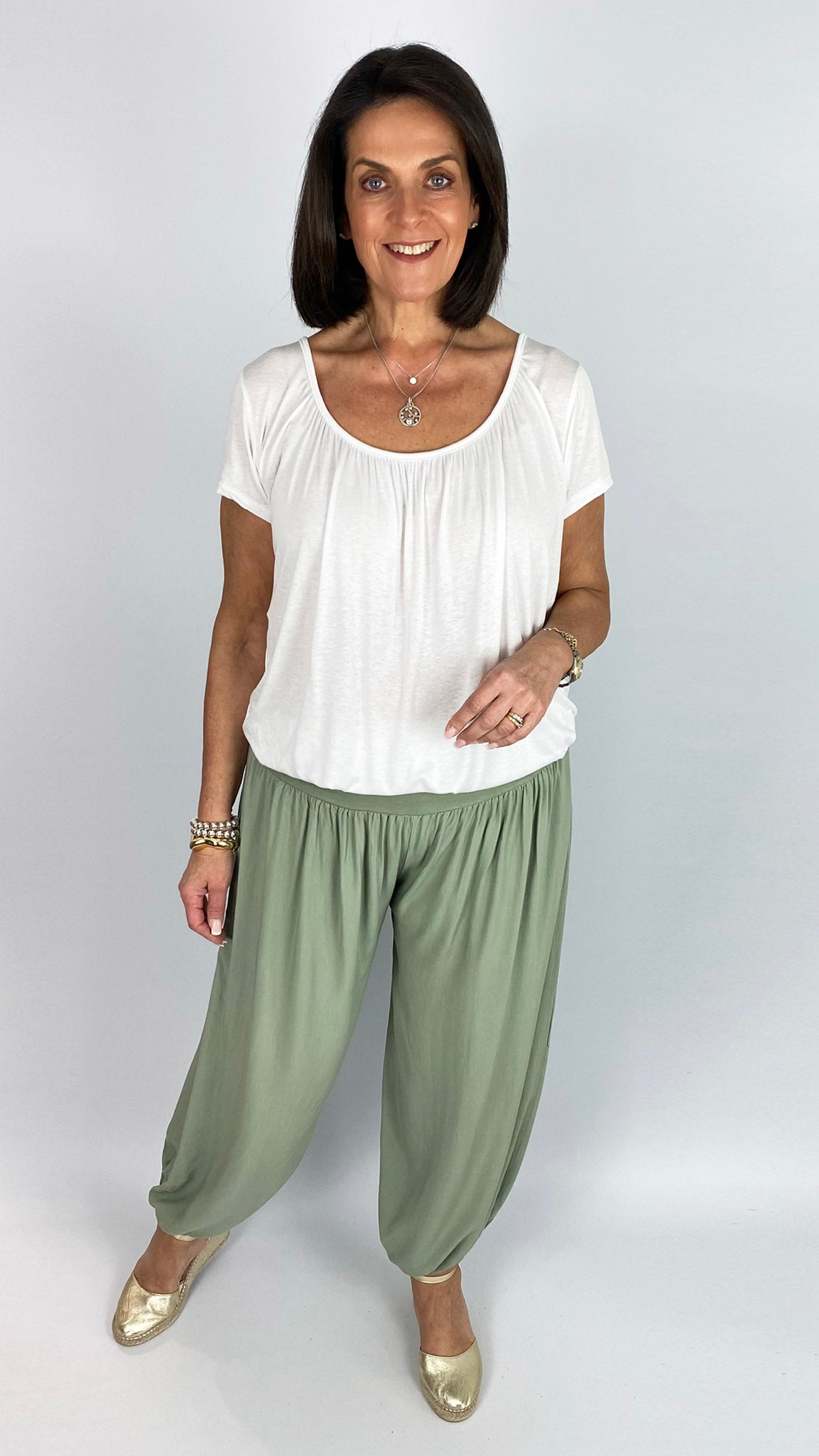 Ruched waistband jersey harem pants | 6 colours | back in!