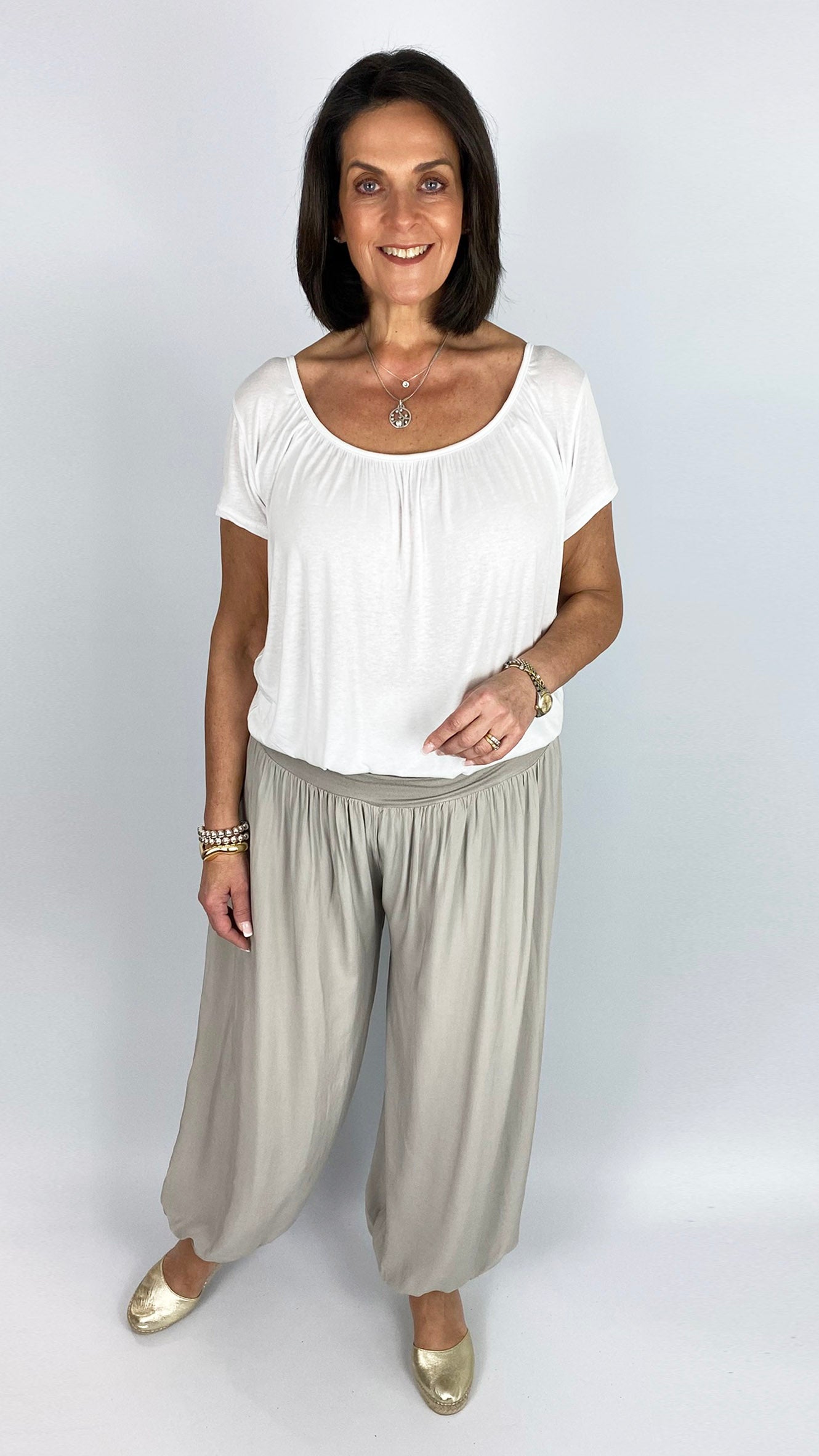 Ruched waistband jersey harem pants | 6 colours | back in!