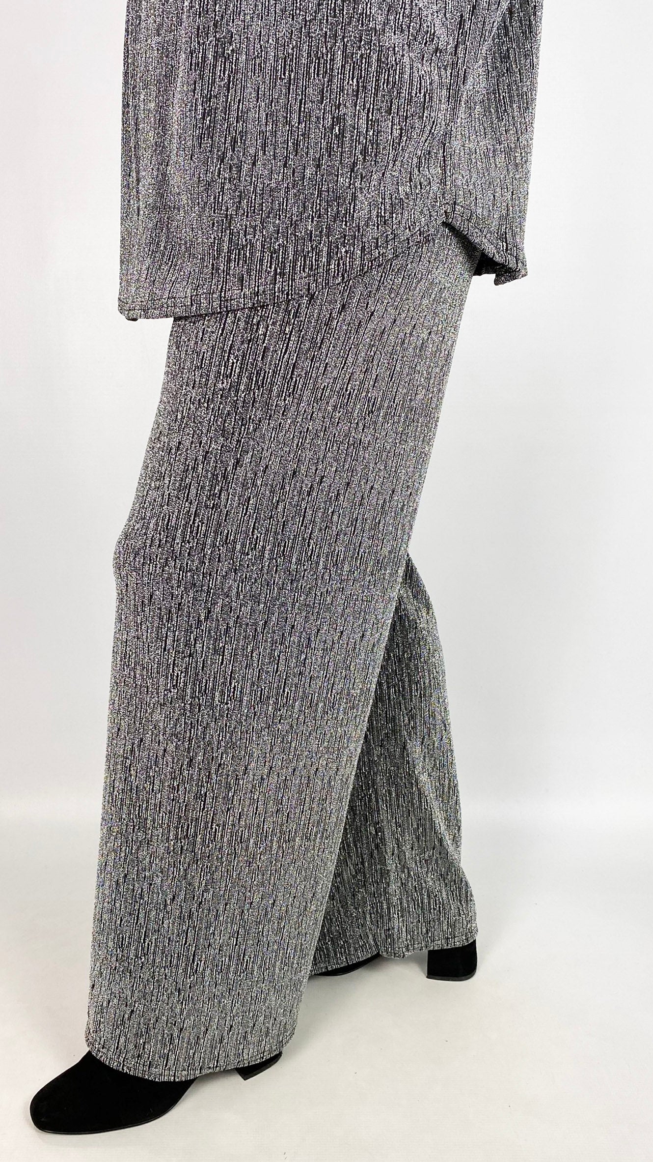 Lurex wide-leg trousers | 2 Colours