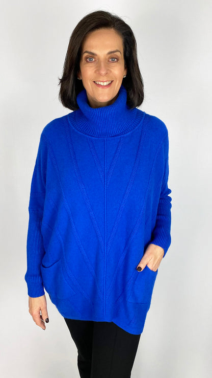 Braided knit rollneck pocket jumper | 5 Colours | back in! + new colours!