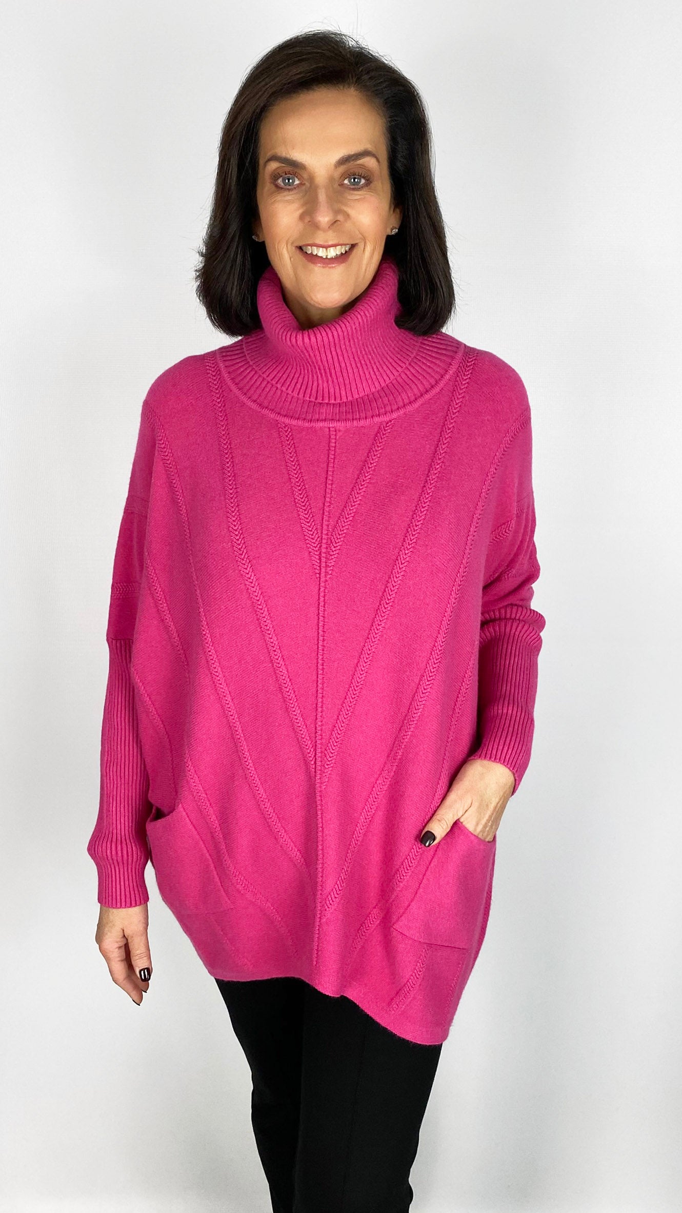 Braided knit rollneck pocket jumper | 5 Colours | back in! + new colours!