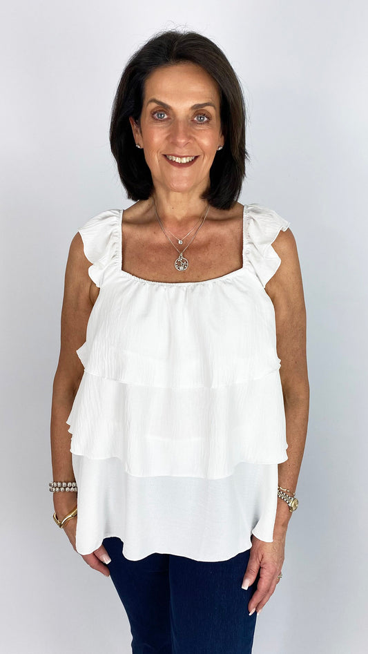 Crepe feel layered top | 8 Colours