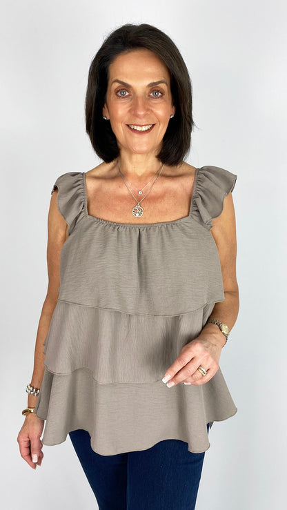 Crepe feel layered top | 8 Colours
