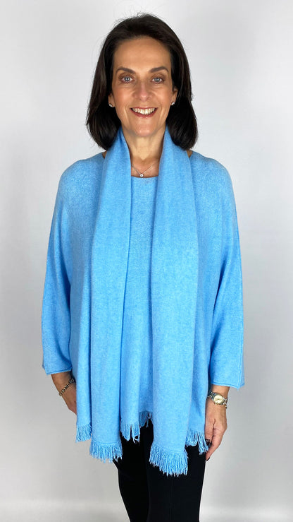 Fringed edge jumper & scarf set | 4 Colours