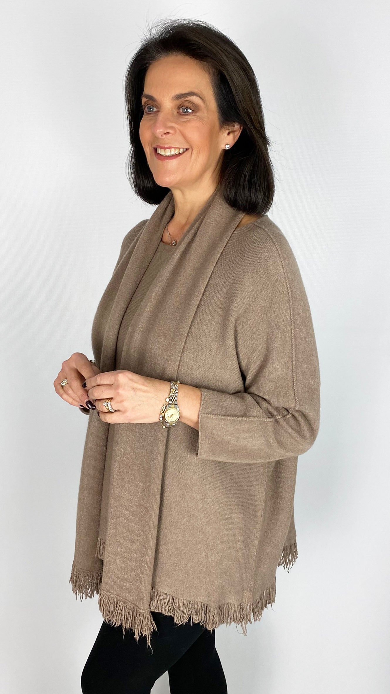 Fringed edge jumper & scarf set | 4 Colours