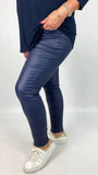 5-Pocket waxed high-waist jeans (3 Colours)