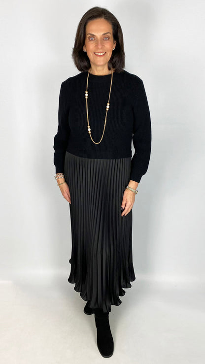 Pleated skirt jumper dress  | 2 Colours