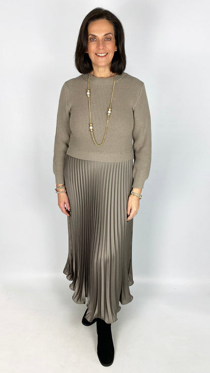 Pleated skirt jumper dress  | 2 Colours