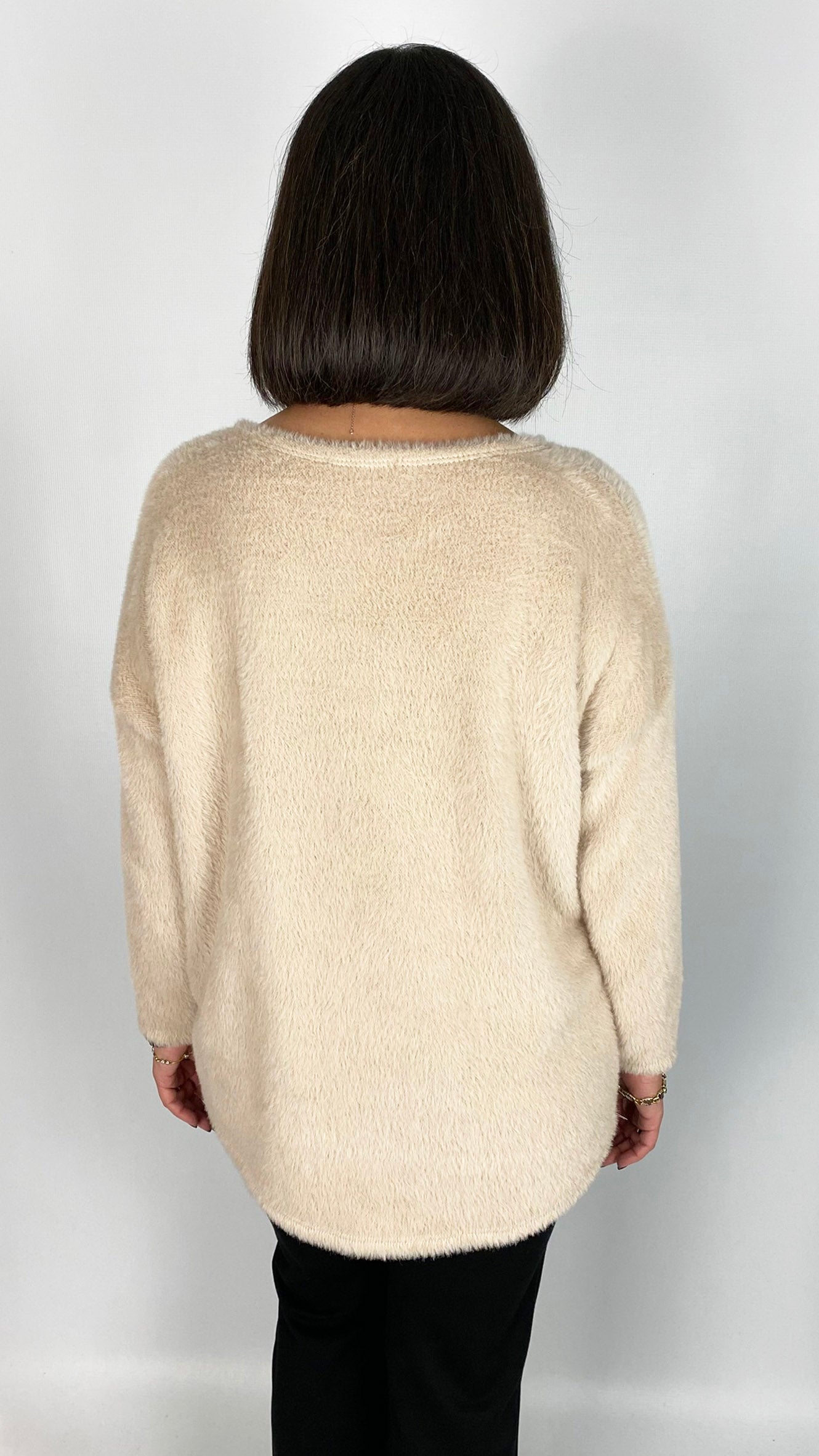 Fluffy round neck cozy jumper | 3 Colours