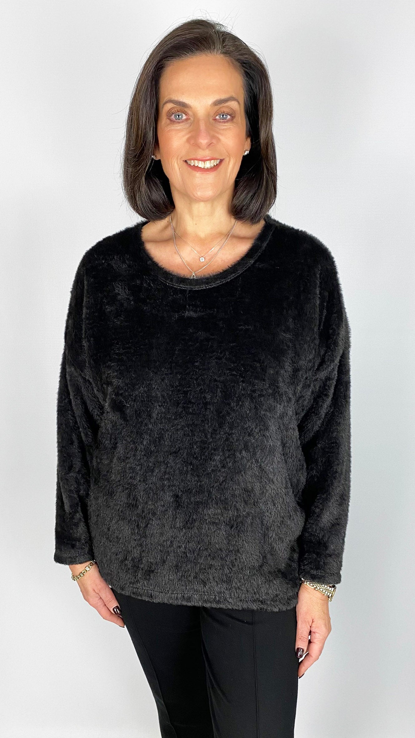 Fluffy round neck cozy jumper | 3 Colours