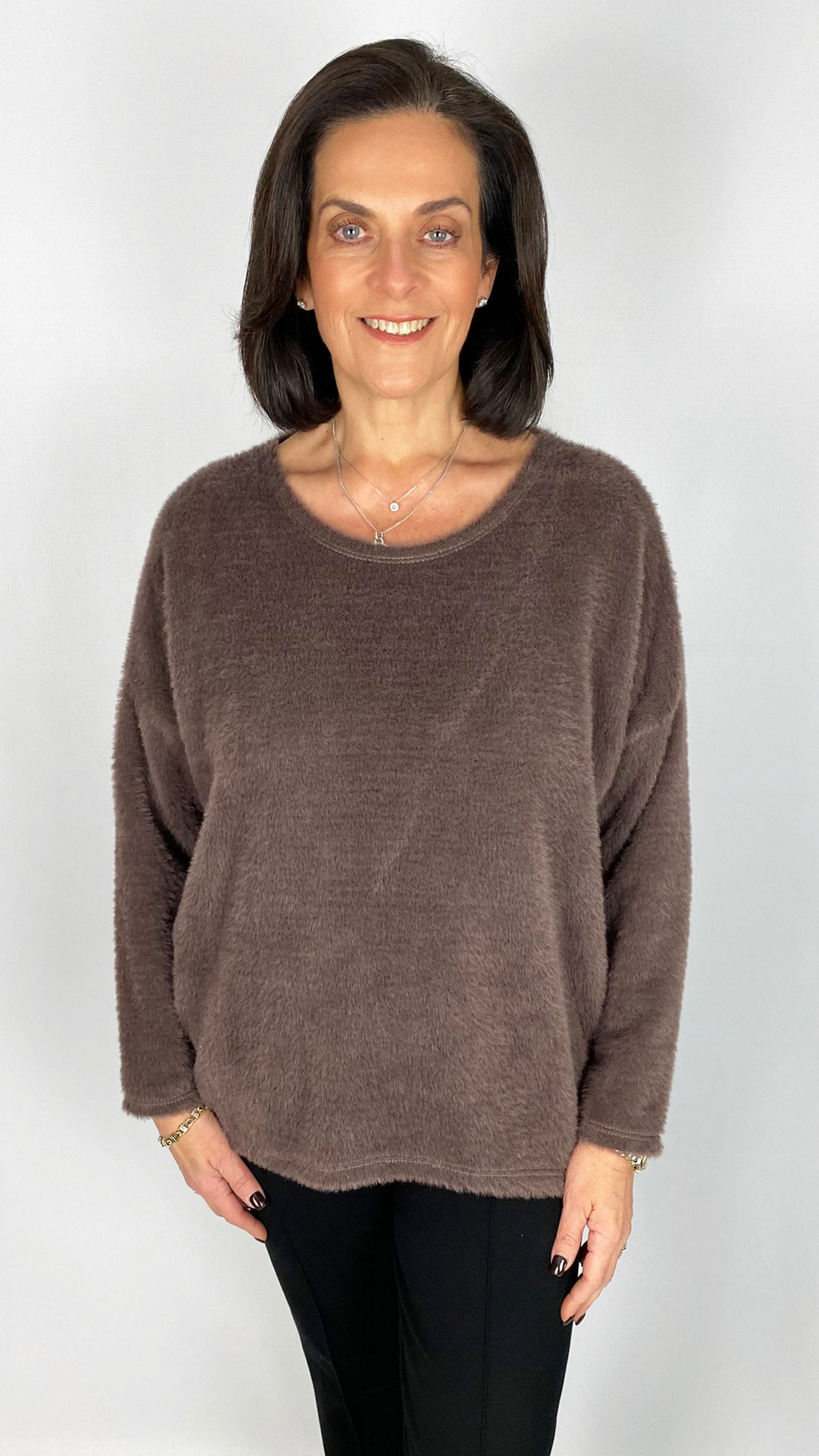 Fluffy round neck cozy jumper | 3 Colours