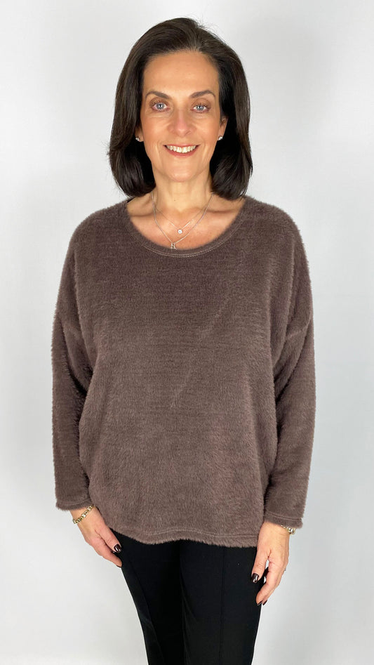 Fluffy round neck cozy jumper | 3 Colours