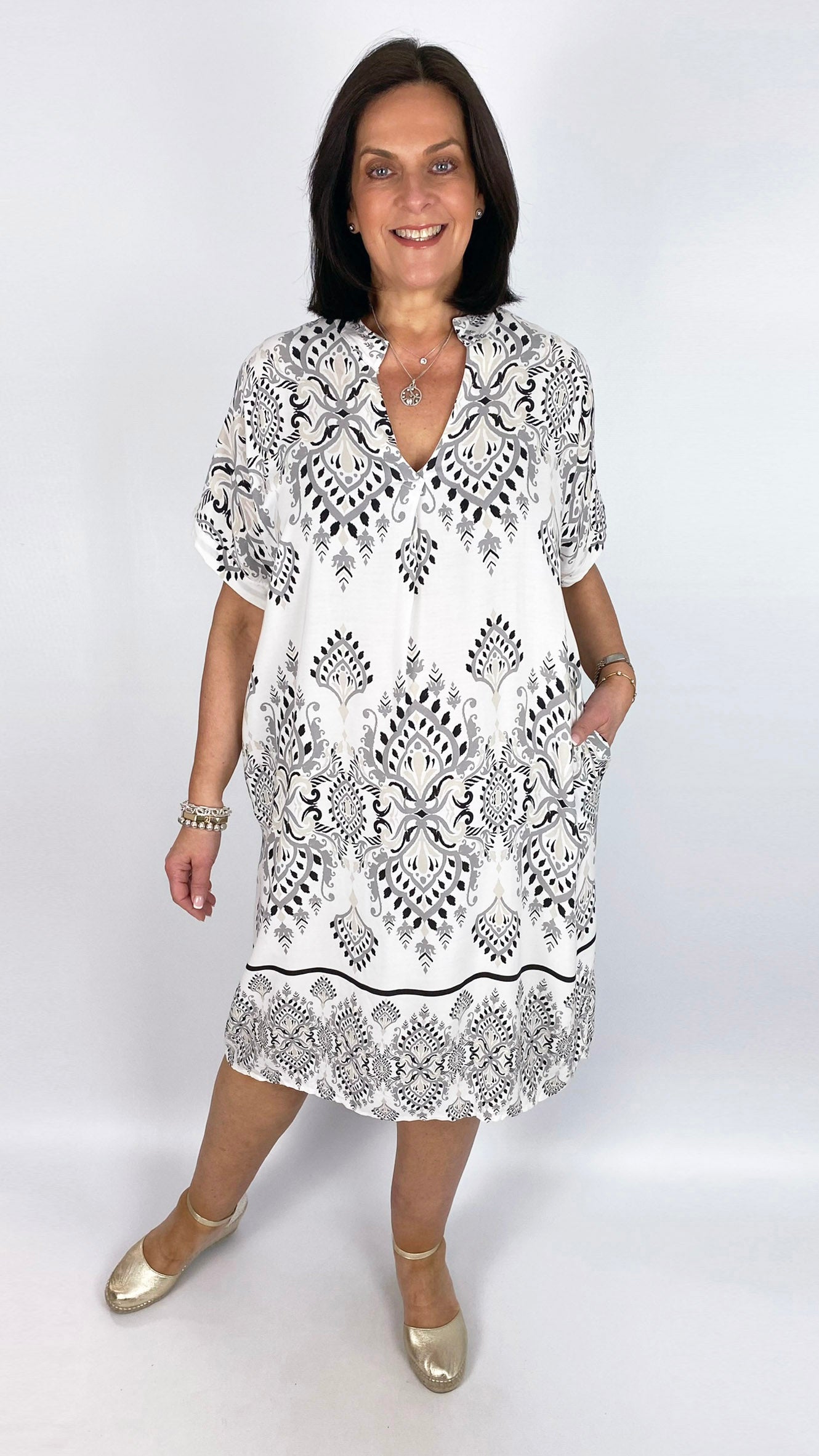 Light cotton pocket midi dress | 4 Colours