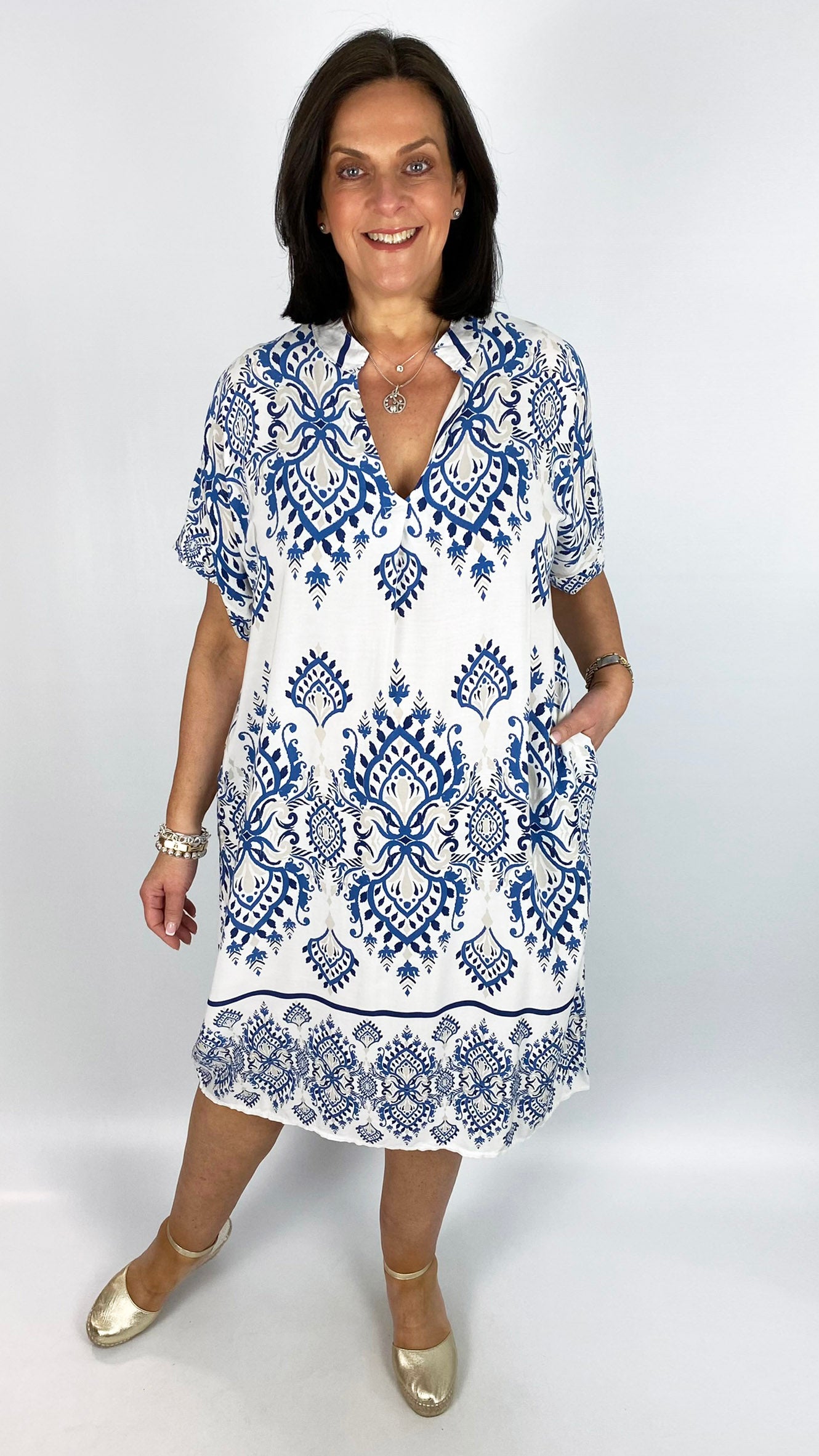 Light cotton pocket midi dress | 4 Colours