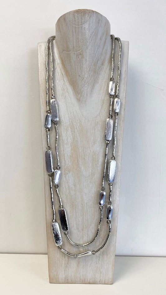 Chunky pebble layered necklace | 2 Colours