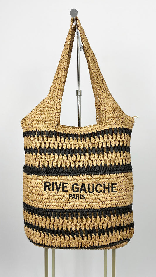 Designer-inspired raffia tote bag | 2 Colours