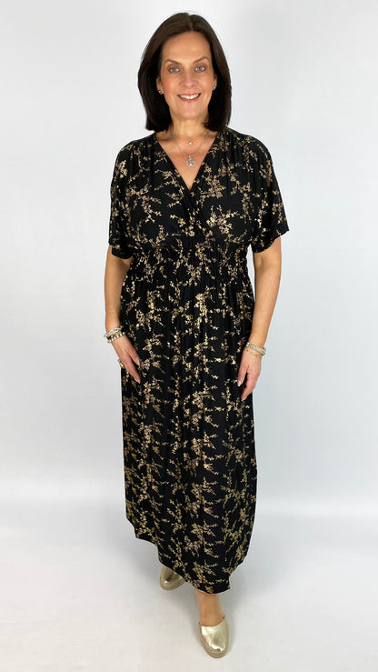 Crease-free crossover cherry blossom maxi dress | 9 Colours
