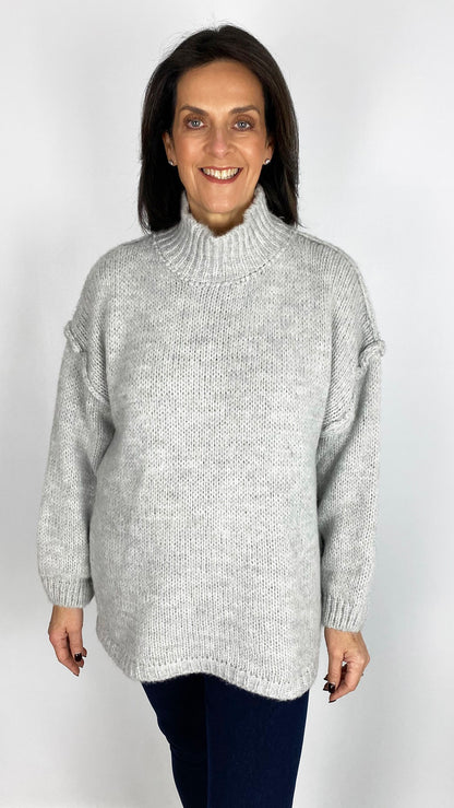 Exposed seam turtleneck cosy jumper | 6 Colours