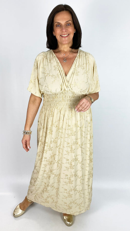 Crease-free crossover cherry blossom maxi dress | 9 Colours