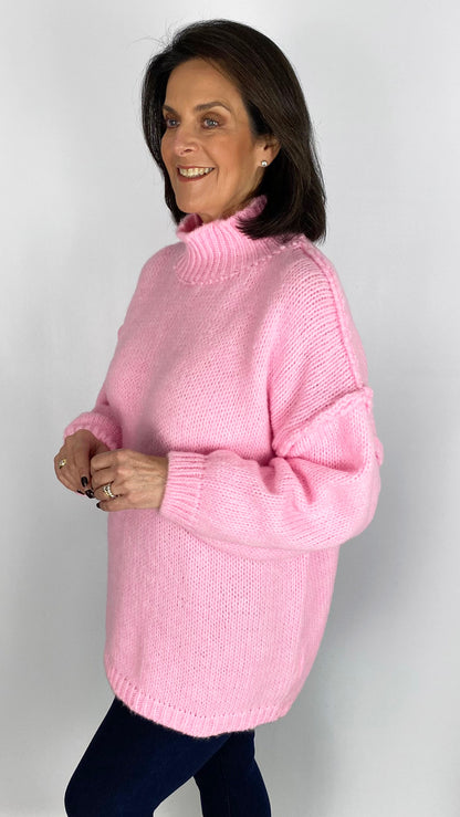 Exposed seam turtleneck cosy jumper | 6 Colours