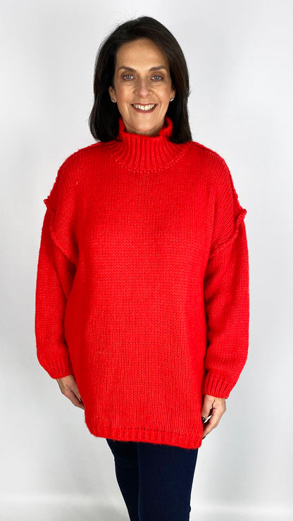 Exposed seam turtleneck cosy jumper | 6 Colours