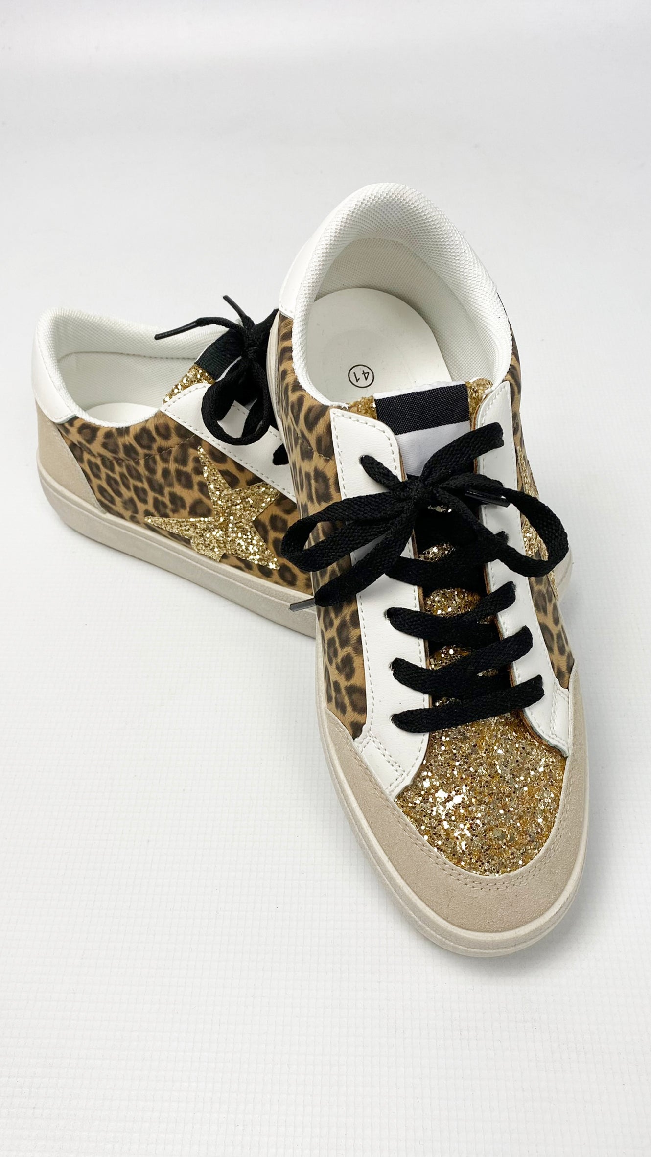 Animal print & glitter trainers (2 Colours) - last 1s