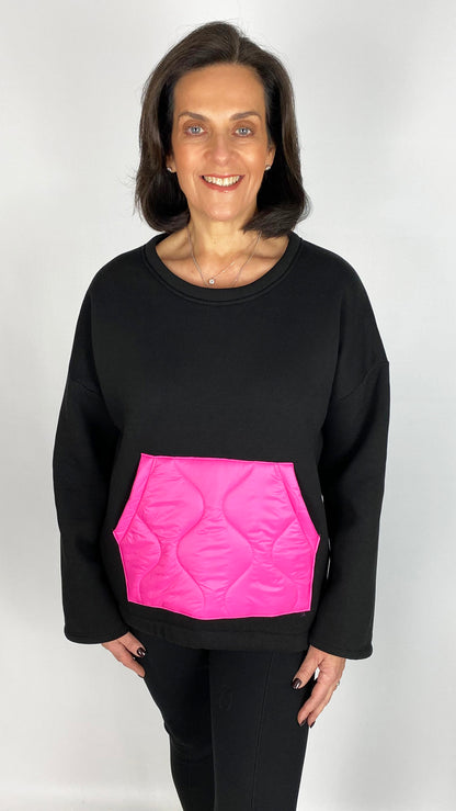 Fleece lined neon pocket sweatshirt | 4 Colours