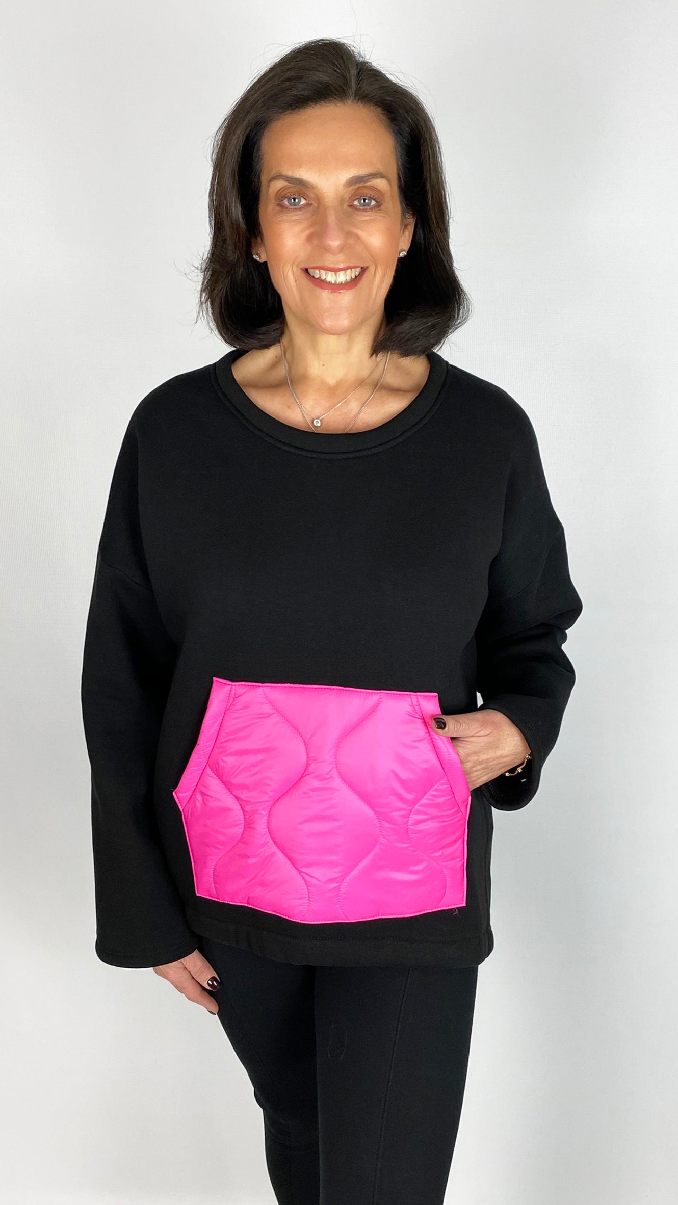 Fleece lined neon pocket sweatshirt | 4 Colours