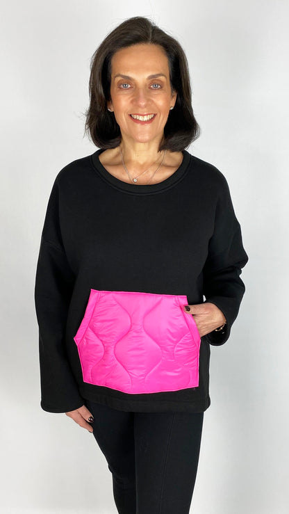 Fleece lined neon pocket sweatshirt | 4 Colours