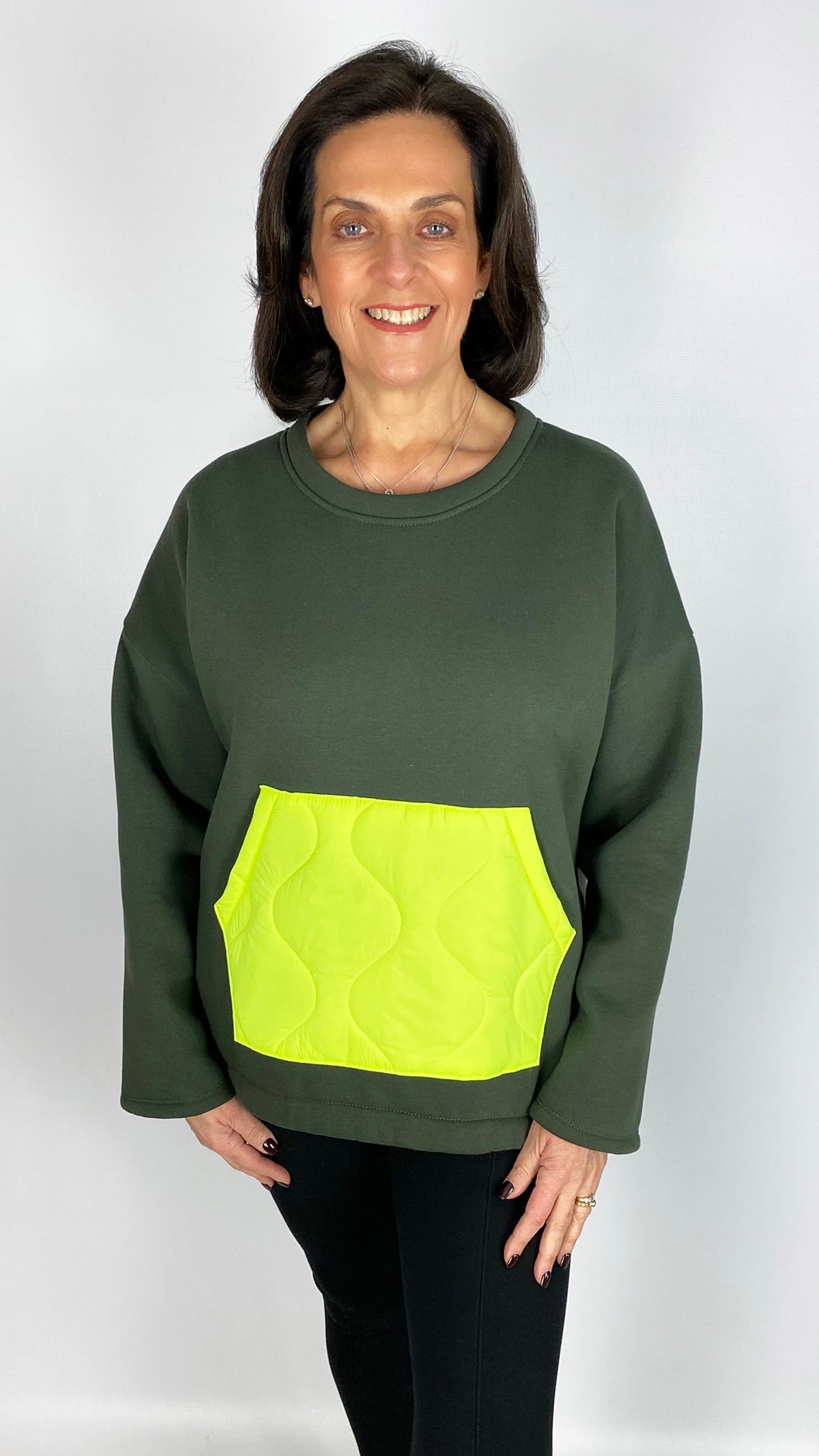 Fleece lined neon pocket sweatshirt | 4 Colours