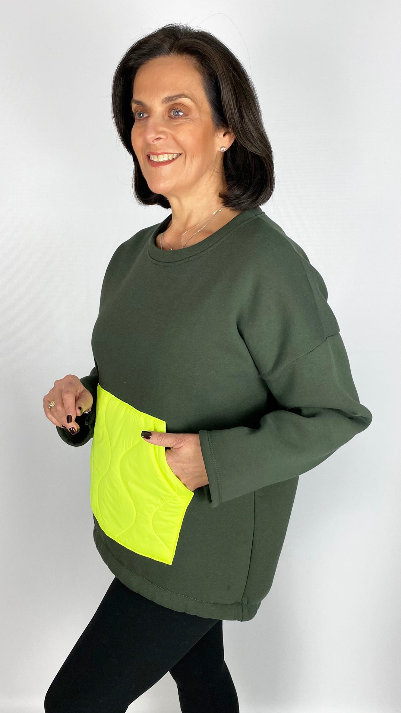 Fleece lined neon pocket sweatshirt | 4 Colours