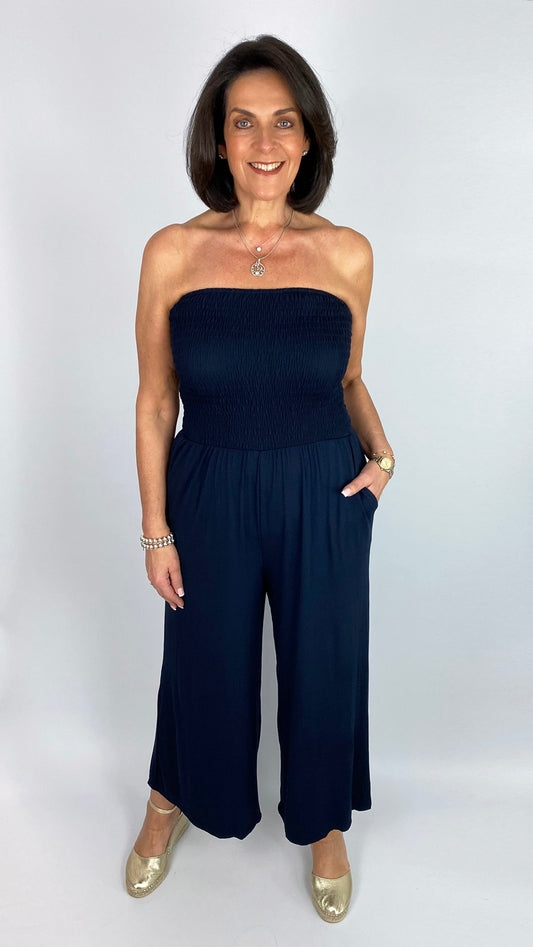 My Essential bestselling jersey bandeau wide-leg jumpsuit | 7 Colours
