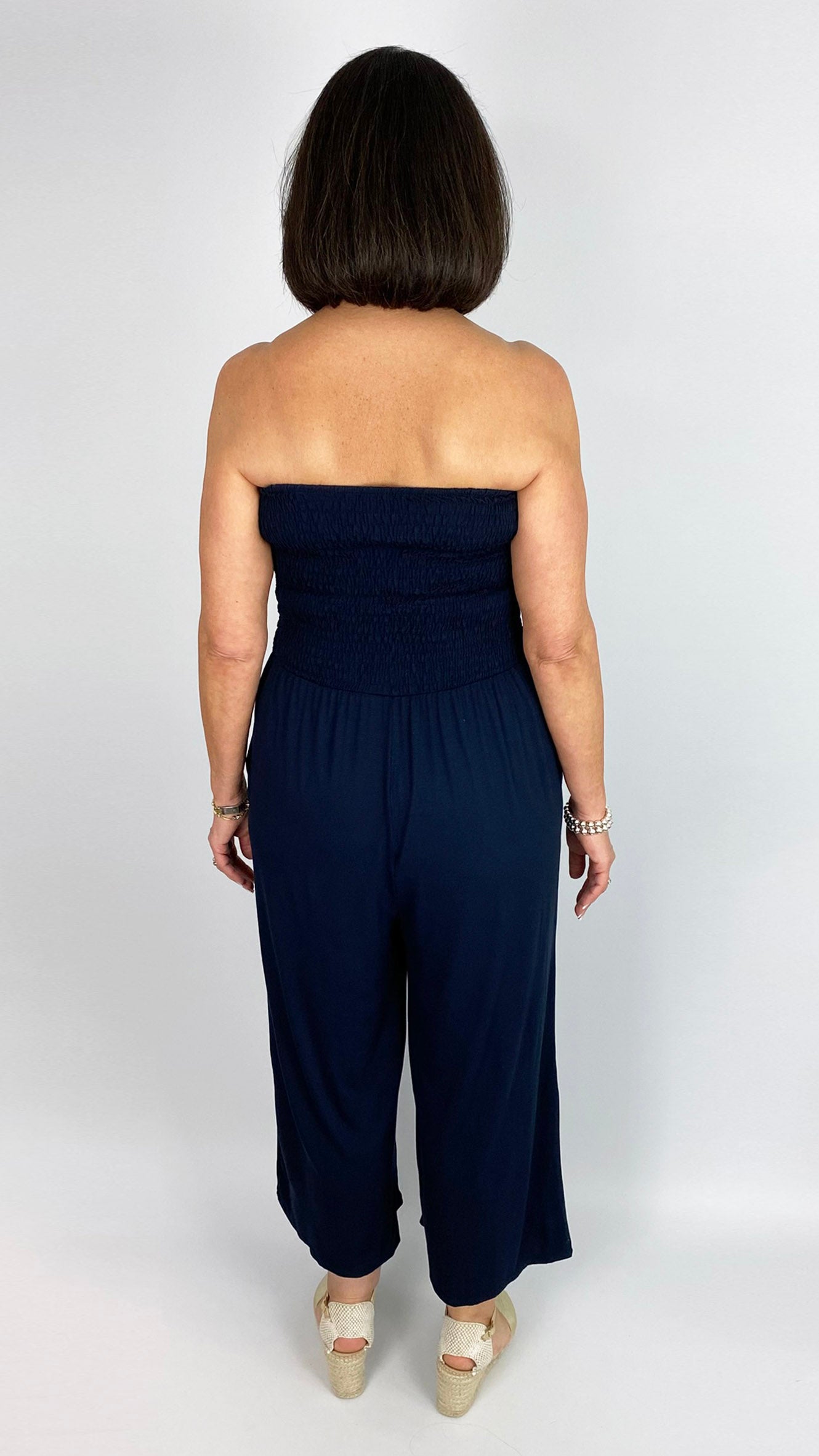 My Essential bestselling jersey bandeau wide-leg jumpsuit | 7 Colours